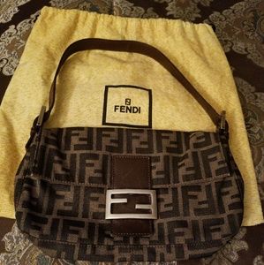 VINTAGE FENDI ZUCCA BAGUETTE BAG
